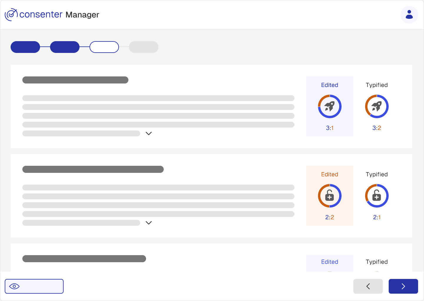 Consenter Manager risk comparison overview